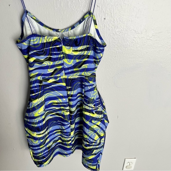 PrettyLittleThing Blue Zebra Print Strappy Corset Bodycon Dress - Picture 12 of 16